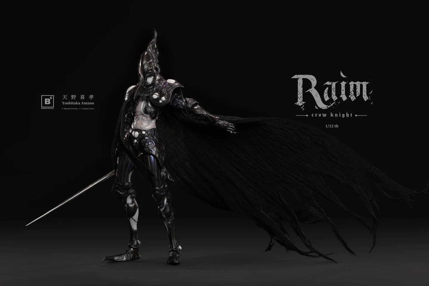 Preventa Figura Crow Knight Raim - (Diseñador Yoshitaka Amano) marca Beautiful Chemistry BC202517 escala 1/12
