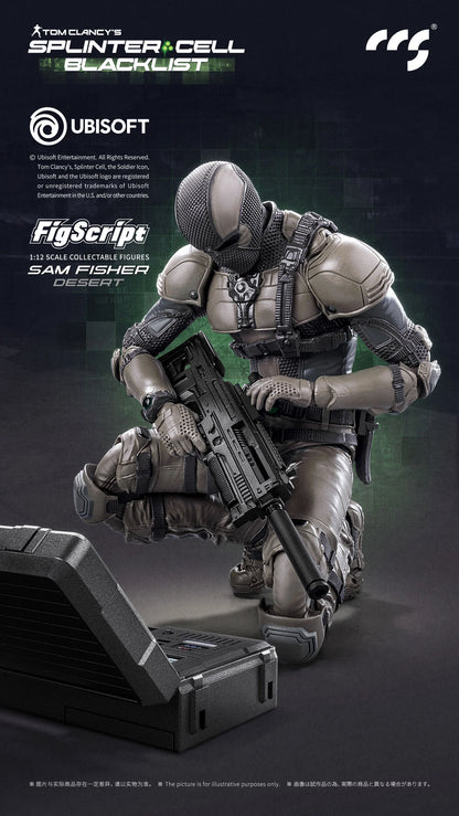 Preventa Figura Sam Fisher (Desert version) - Splinter Cell: Blacklist - FigScript marca CCSToys escala 1/12