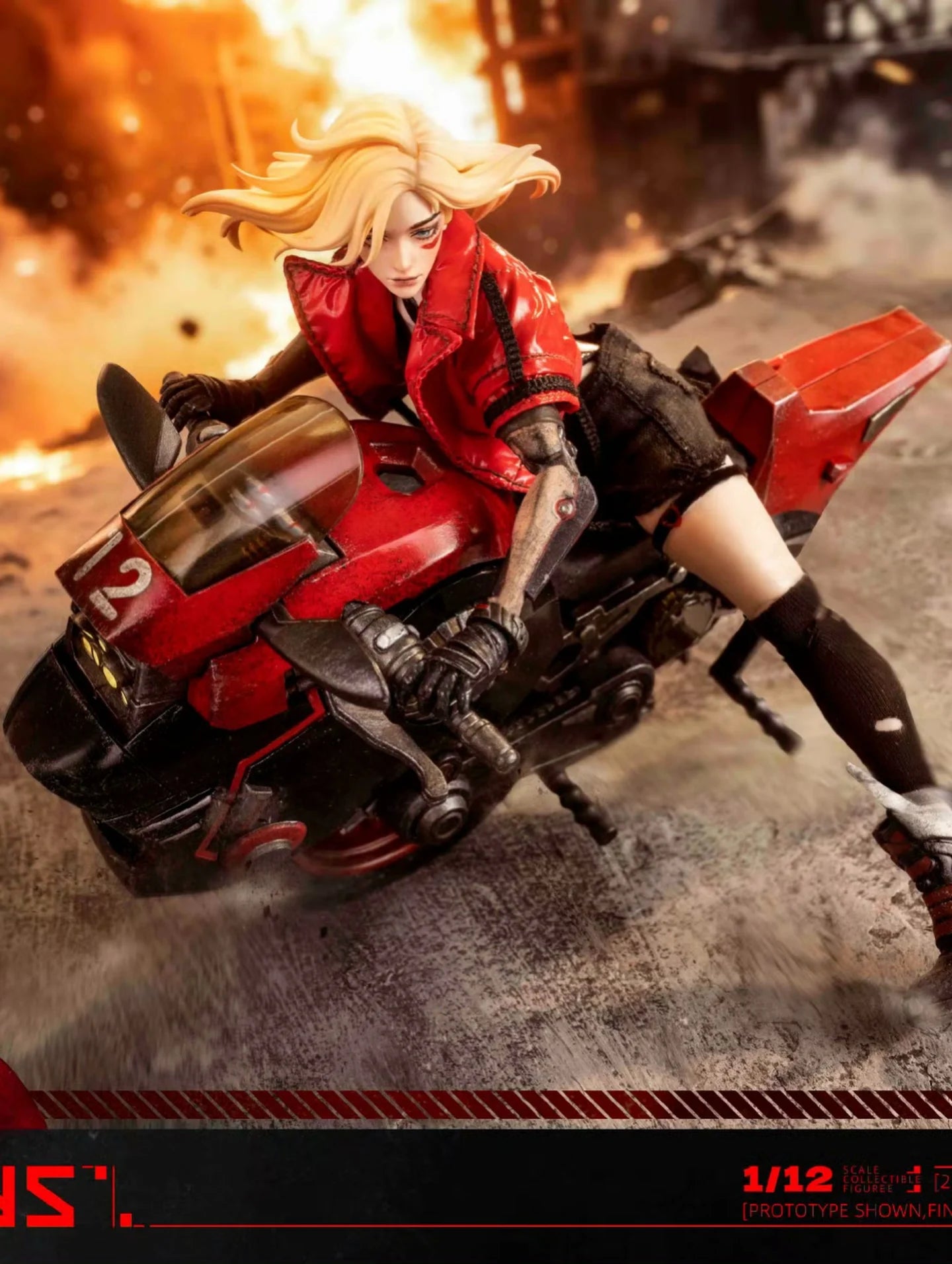 Preventa Figura y Vehículo Biker Girl (set) - Fantasy Alphabet Series V marca Fog Toys EA-03 escala 1/12