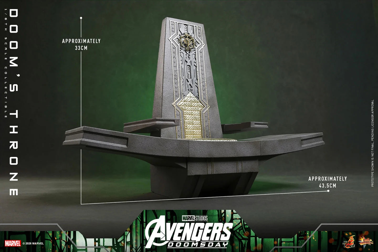 Preventa Trono de Doom / Doom's Throne - Avengers: Doomsday marca Hot Toys ACS016 escala 1/6