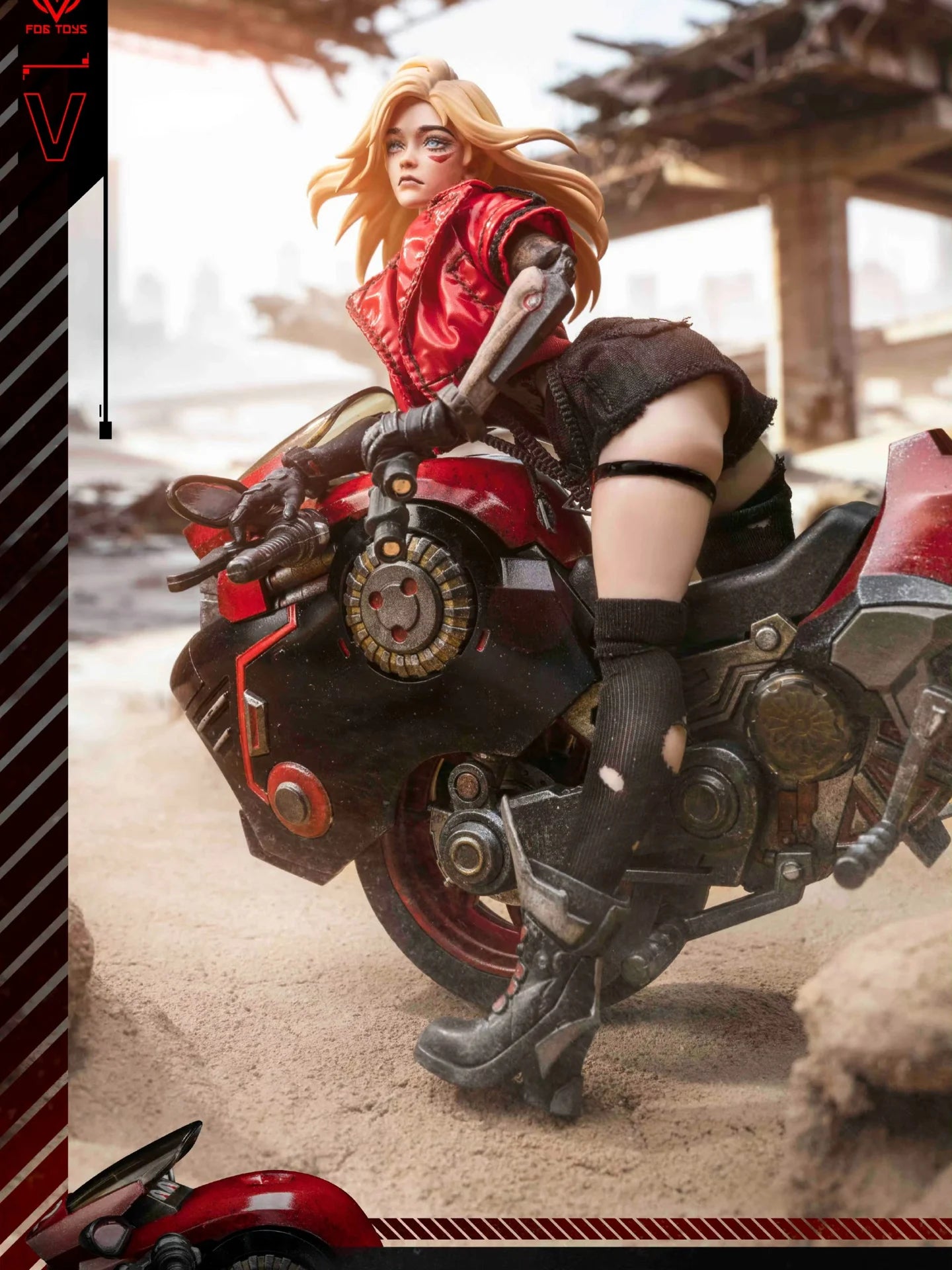 Preventa Figura y Vehículo Biker Girl (set) - Fantasy Alphabet Series V marca Fog Toys EA-03 escala 1/12
