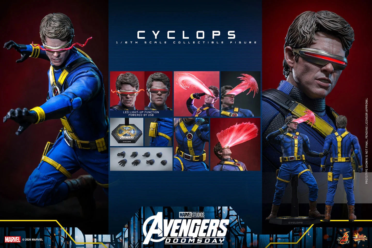 Preventa Figura CYCLOPS - Avengers: Doomsday marca Hot Toys MM908 escala 1/6