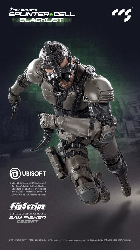Preventa Figura Sam Fisher (Desert version) - Splinter Cell: Blacklist - FigScript marca CCSToys escala 1/12