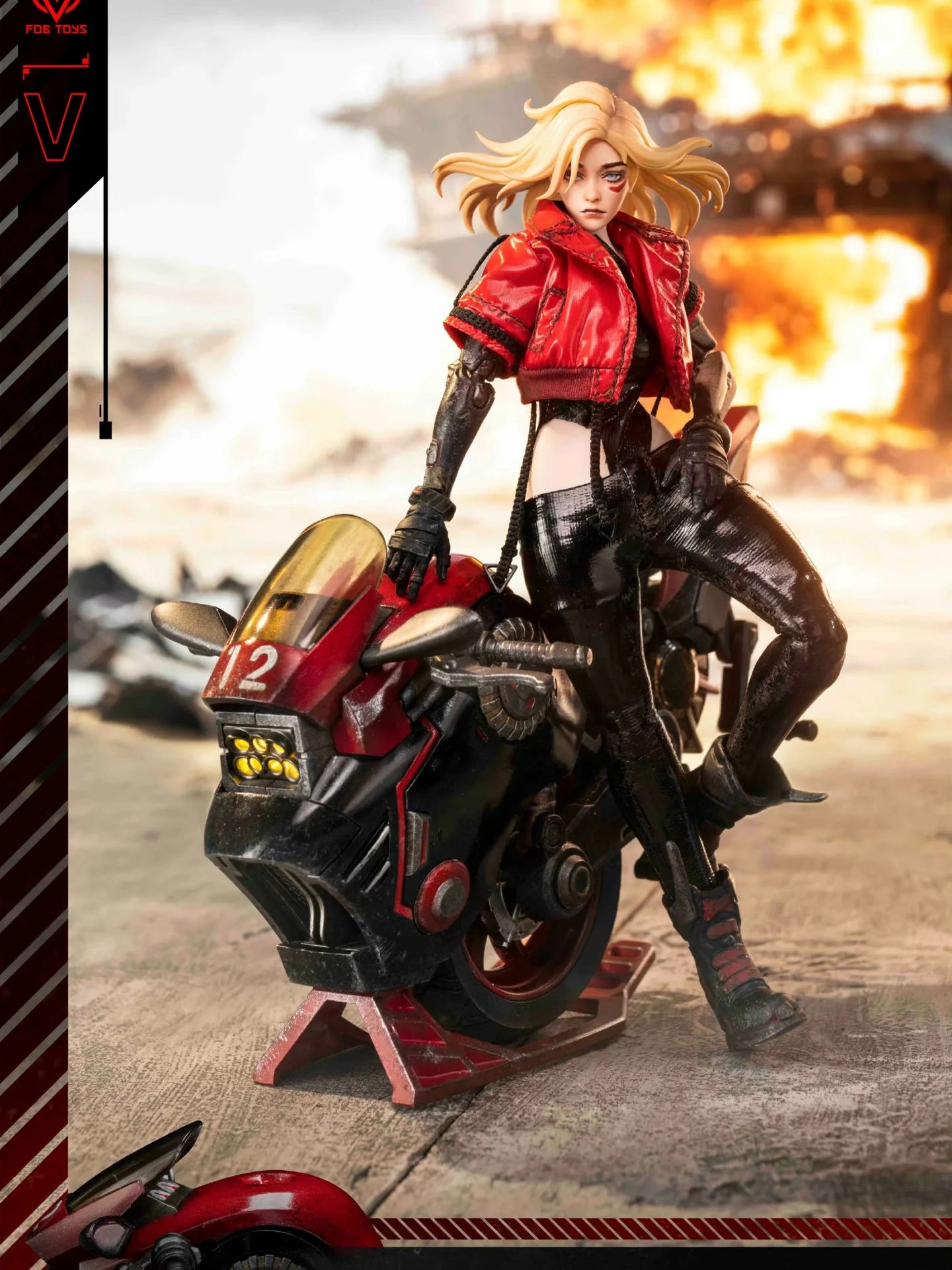 Preventa Figura y Vehículo Biker Girl (set) - Fantasy Alphabet Series V marca Fog Toys EA-03 escala 1/12