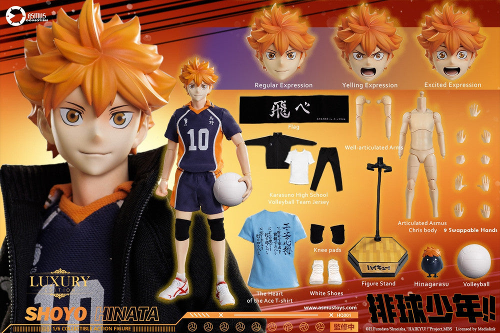 Preventa Figura SHOYO HINATA (Luxury Edition) - Haikyu!! marca Asmus Toys HQ01ALUX escala 1/6