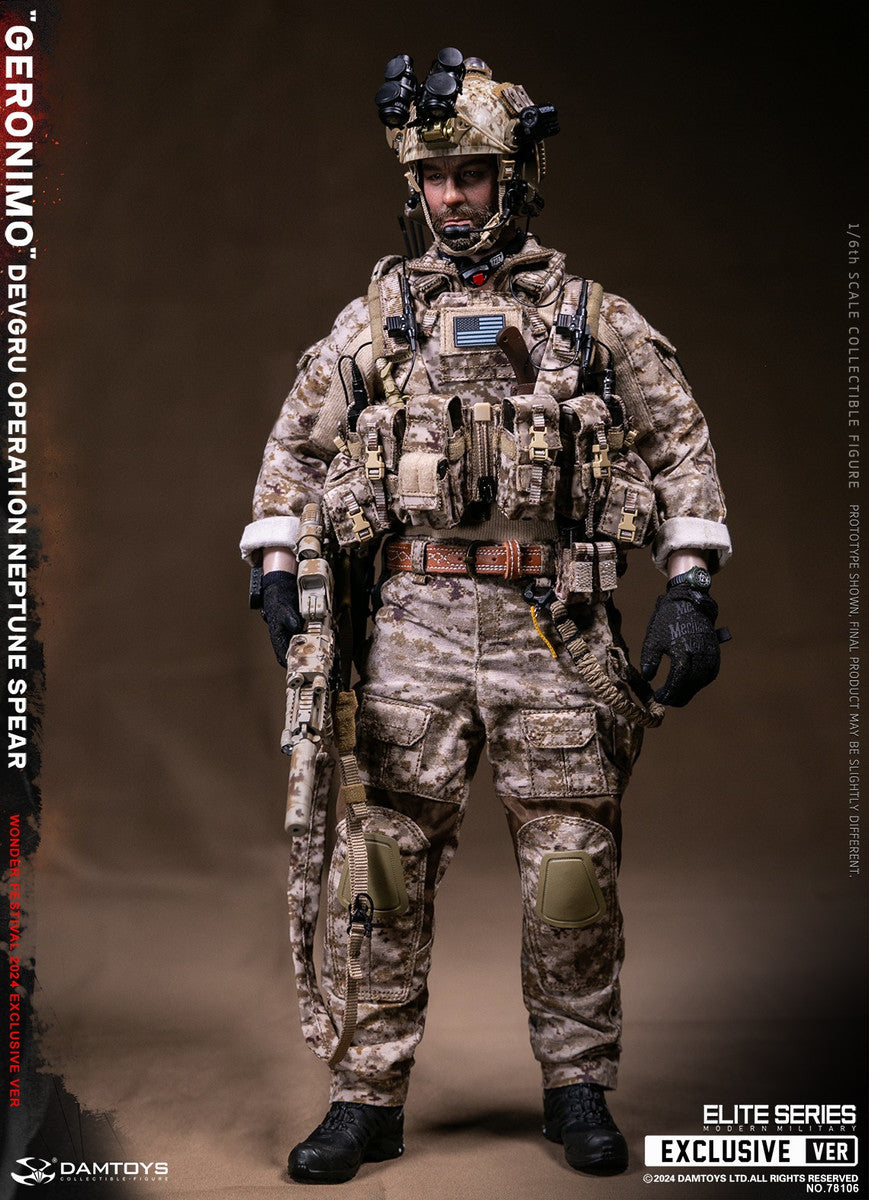 Preventa Figura GERONIMO - DEVGRU Operation Neptune Spear marca DAMTOYS 78106 escala 1/6