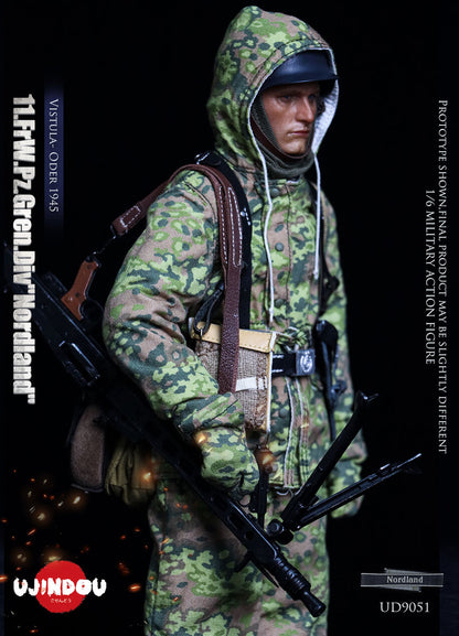 Preventa Figura WWII 11.FrW.Pz.Gren.Div "Nordland" - Vistula- Oder 1945 marca Ujindou UD9051 escala 1/6