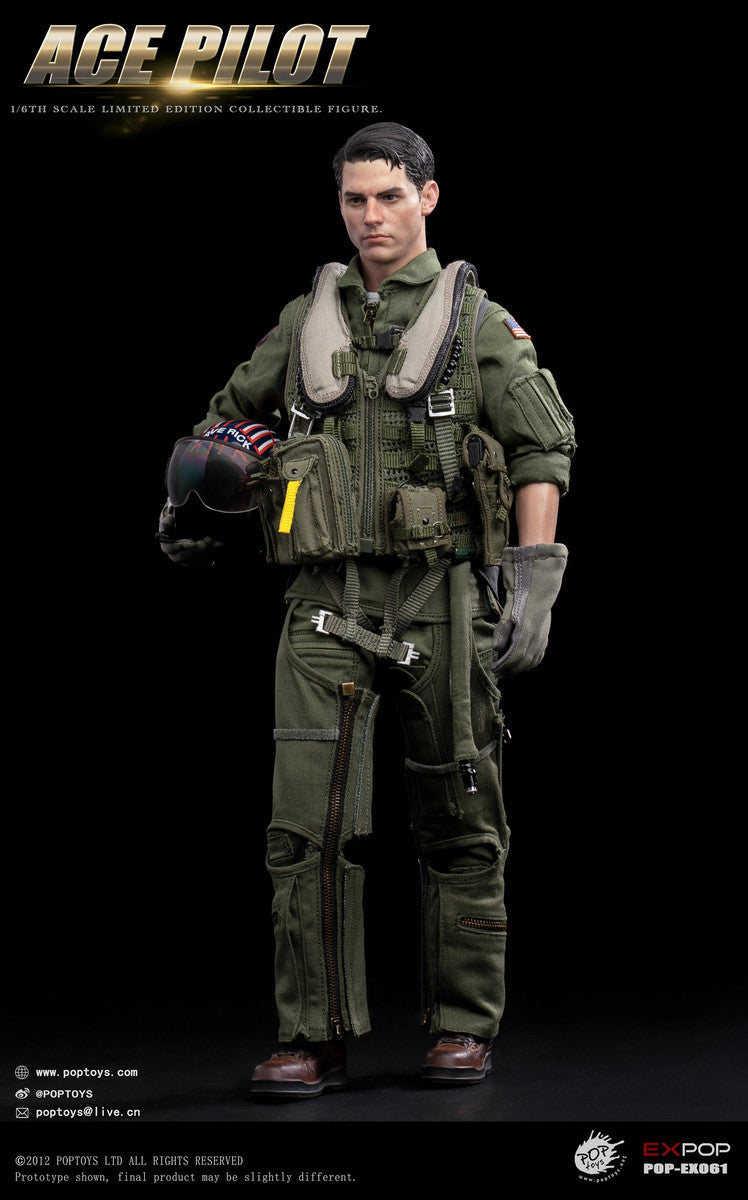 Preventa Figura Ace Pilot (Flight Suit Edition) marca Poptoys EX061 escala 1/6
