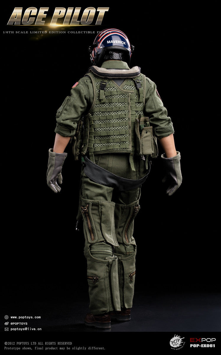 Preventa Figura Ace Pilot (Flight Suit Edition) marca Poptoys EX061 escala 1/6