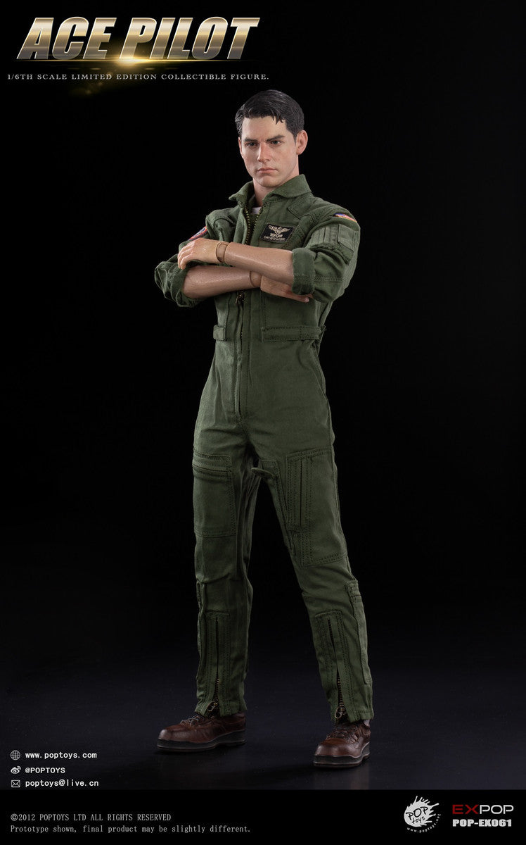 Preventa Figura Ace Pilot (Flight Suit Edition) marca Poptoys EX061 escala 1/6