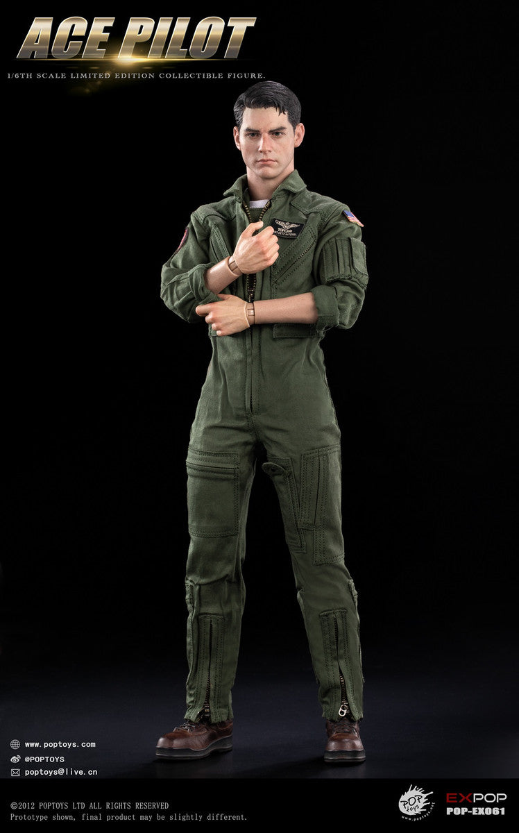 Preventa Figura Ace Pilot (Flight Suit Edition) marca Poptoys EX061 escala 1/6