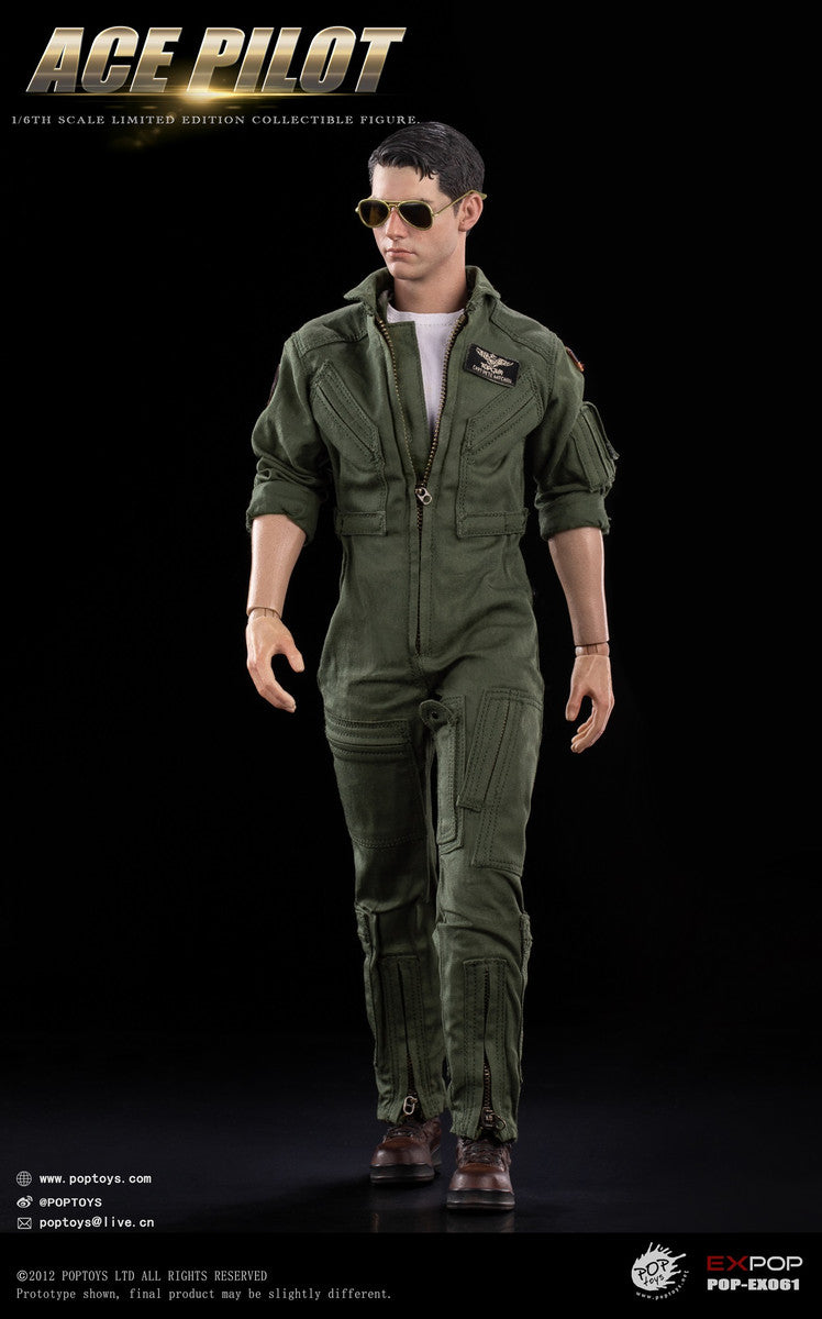 Preventa Figura Ace Pilot (Flight Suit Edition) marca Poptoys EX061 escala 1/6