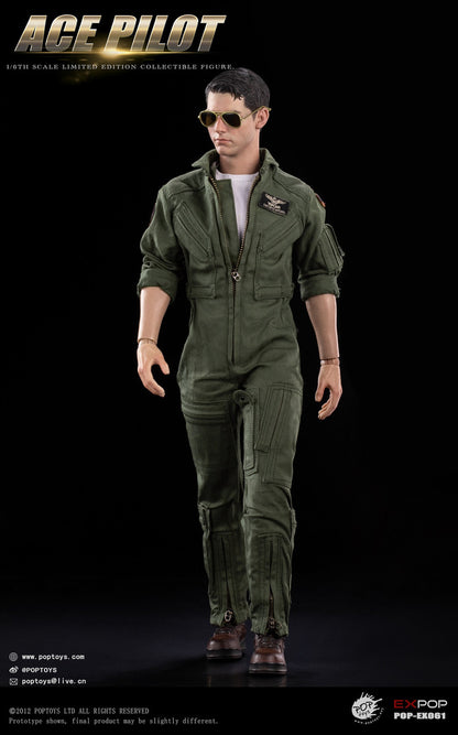 Preventa Figura Ace Pilot (Flight Suit Edition) marca Poptoys EX061 escala 1/6