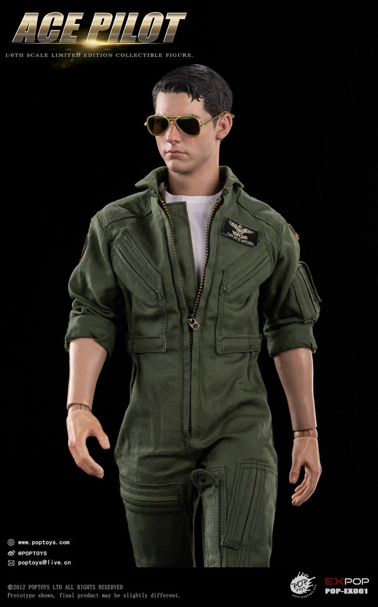 Preventa Figura Ace Pilot (Flight Suit Edition) marca Poptoys EX061 escala 1/6
