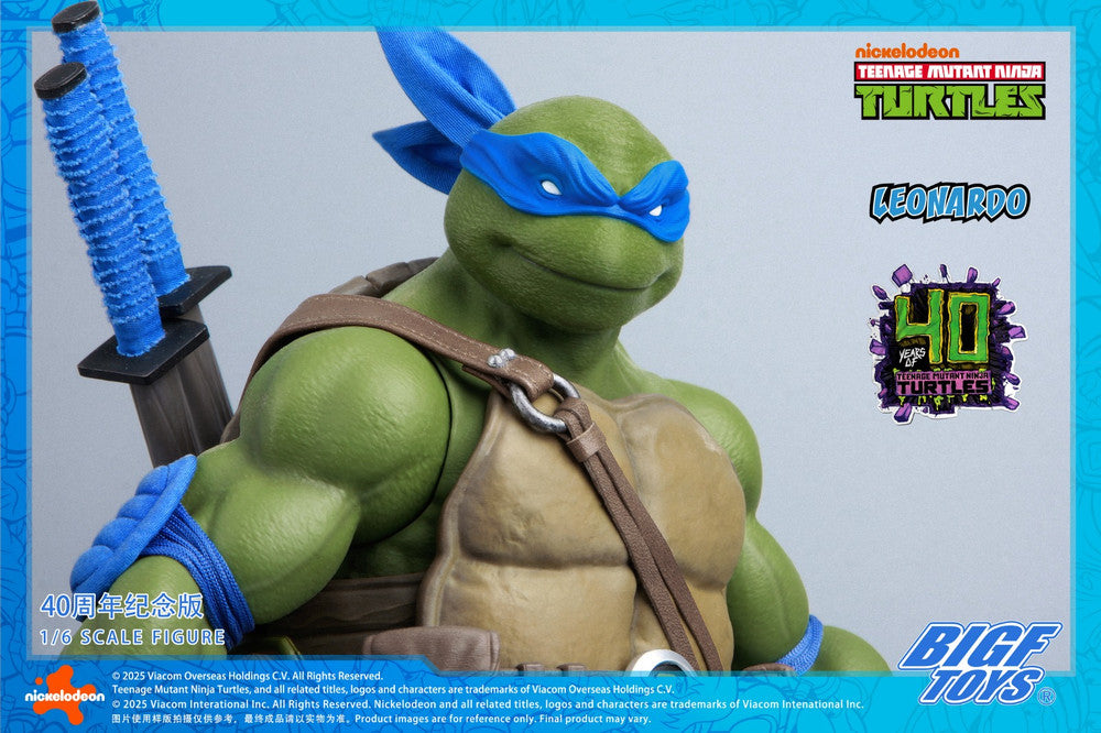Preventa Figura TMNT LEONARDO - 40th Anniversary Edition marca BigFToys BIGF-001 escala 1/6