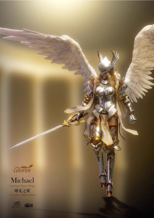 Preventa Figura Michael Archangel Dawn Wings (Silver Armor version) marca Lucifer LXF2311B escala pequeña 1/12