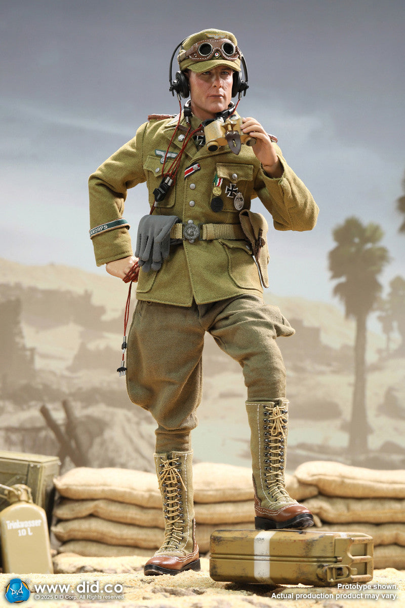 Preventa Figura Ishaan & Panzer Commander (2 cabezas 1 cuerpo) - Stauffenberg - WWII German Africa Corps Supply Duty marca DID V80185 escala 1/6