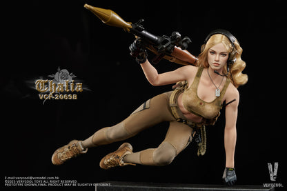 Preventa Figura Thalia (Cabello rubio) - Desert Female Soldier  marca Verycool VCF-2069B escala 1/6