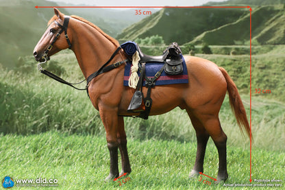 Preventa Figura Caballo de Guerra marrón-rojo (de pie) marca DID E60082 escala 1/6