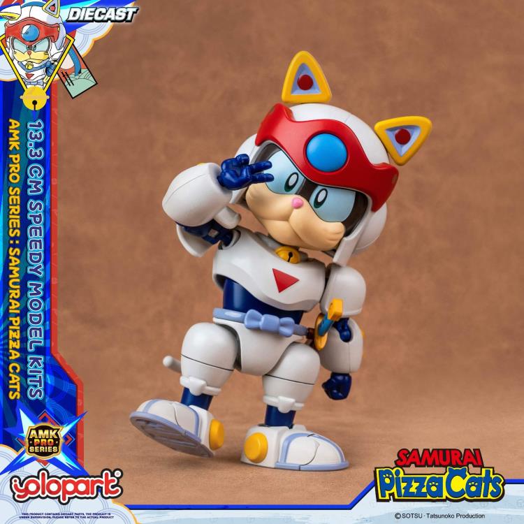 Preventa Figura Speedy (set doble) (Diecast)- Samurai Pizza Cats - AMK PRO Series - Model Kit marca Yolopark