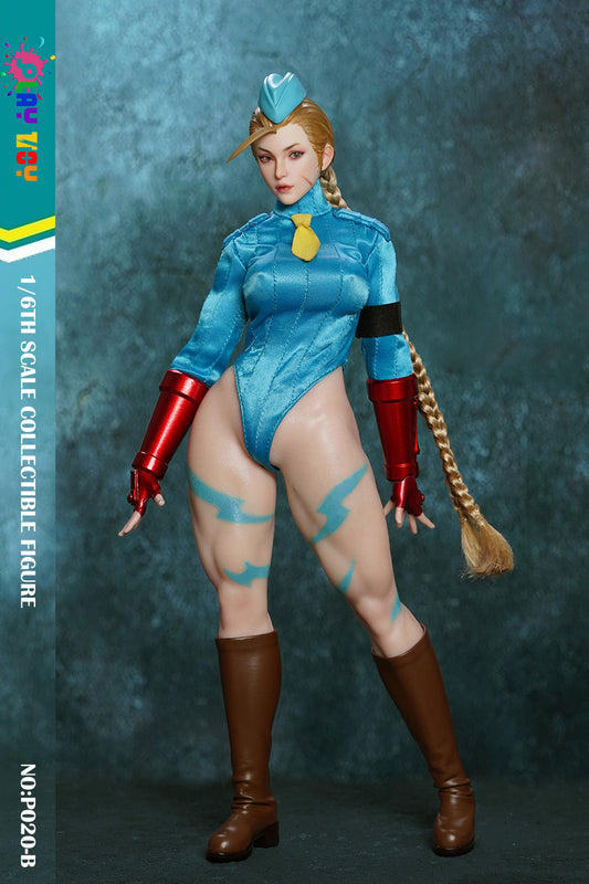 Preventa Figura Female Fighter (Blue) marca Play Toy P020B escala 1/6