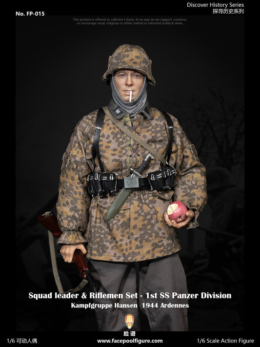 Preventa Figura Riflemen - Discover History Series - 1st Panzer Division 1944 marca Facepool FP015B escala 1/6