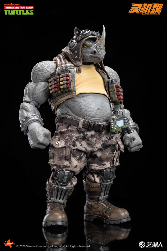 Preventa Figura Rocksteady - TMNT marca LINGJIHUN LJ004A escala 1/12