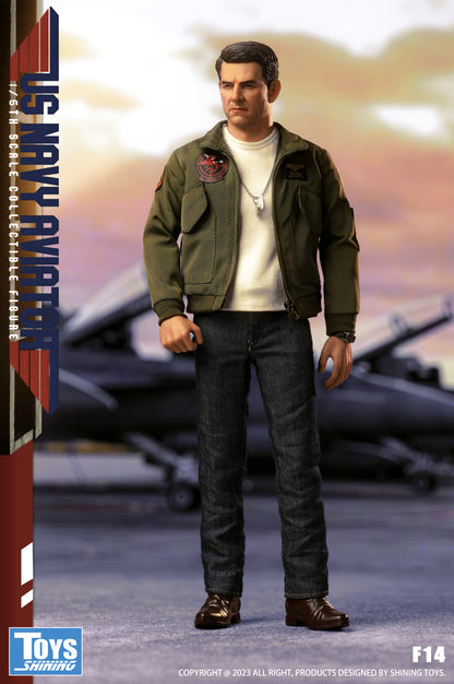 Preventa Figura US Navy Aviator (casual version) marca Shining Toys F14 escala 1/6