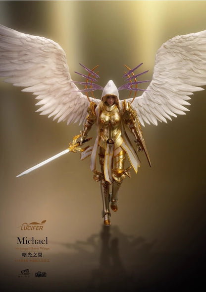 Preventa Figura Michael Archangel Dawn Wings (Golden Armor version) marca Lucifer LXF2311A escala pequeña 1/12