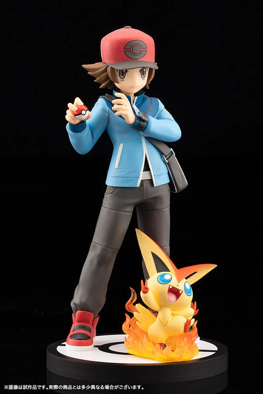 Preventa Estatua Hilbert con Victini - Pokemon - ArtFX J marca Kotobukiya escala 1/8