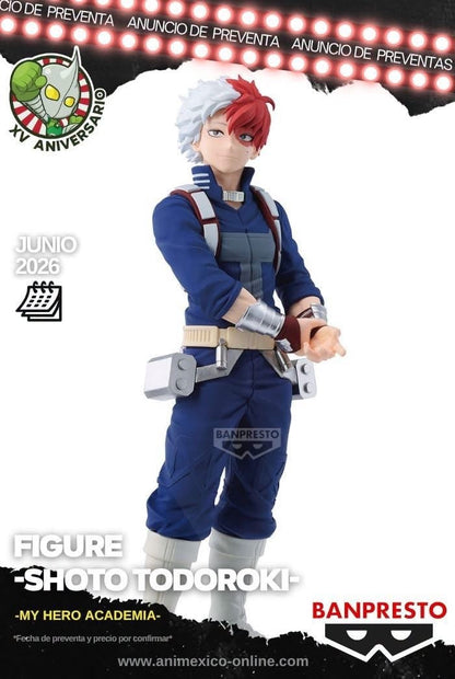 EN STOCK Estatua Shoto Todoroki - My Hero Academia - Banpresto marca Bandai Namco