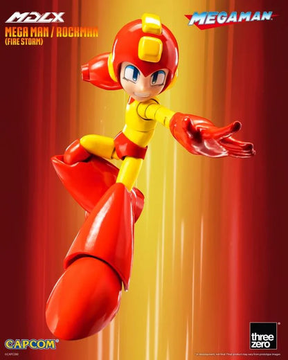 Preventa Figura MDLX Mega Man / Rockman (Fire Storm version) (Exclusive) marca Threezero 3Z0574 escala pequeña 1/12