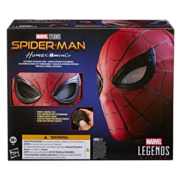 Pedido Mascara de Spider-Man (electrónica usable expresiva) - Spider-Man: Homecoming - Marvel Legends marca Hasbro escala real 1/1