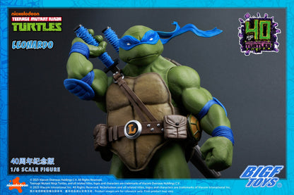 Preventa Figura TMNT LEONARDO - 40th Anniversary Edition marca BigFToys BIGF-001 escala 1/6