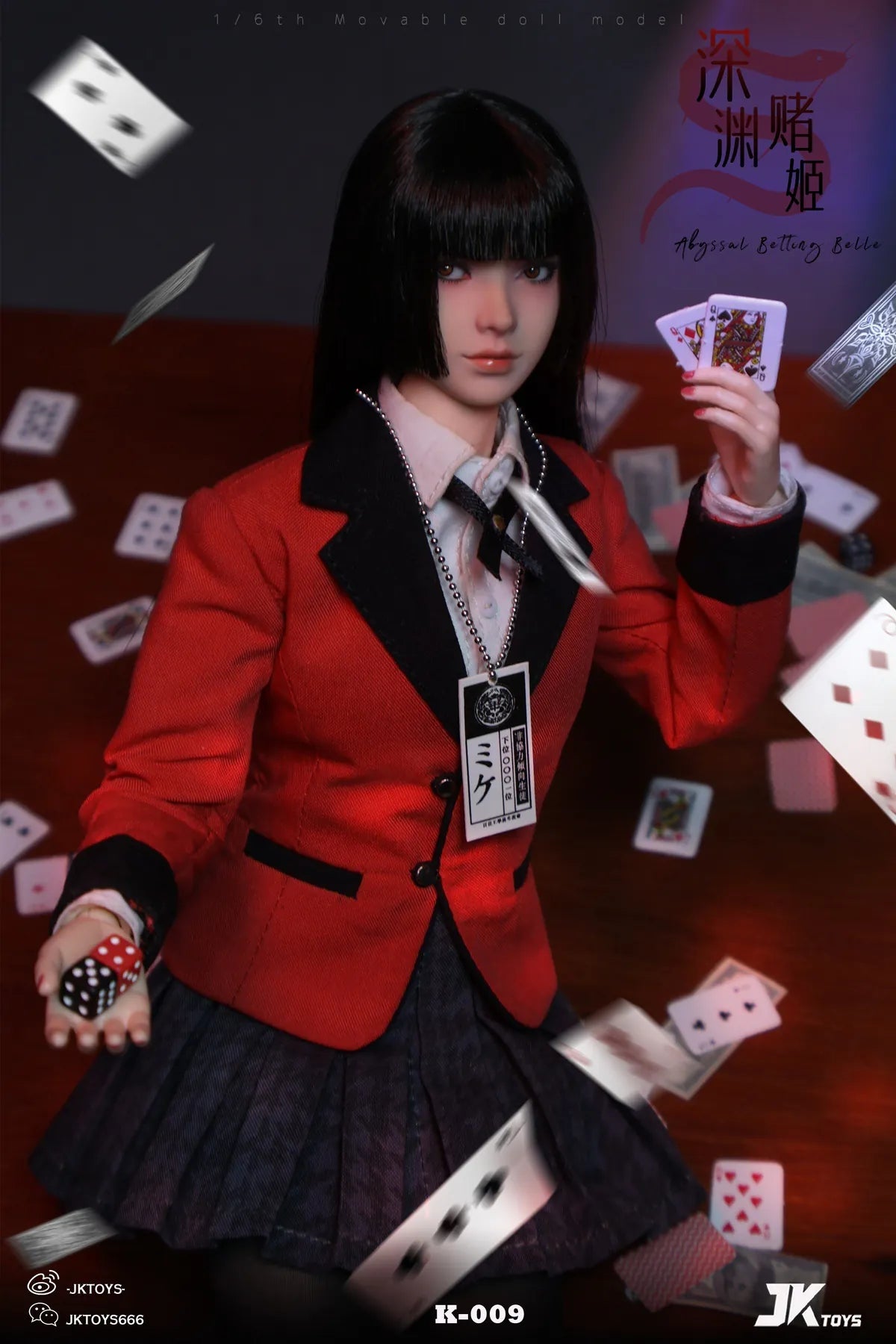 Preventa Figura Yumeko Cosplay - Abyssal Betting Belle marca JKToys K-009 escala 1/6