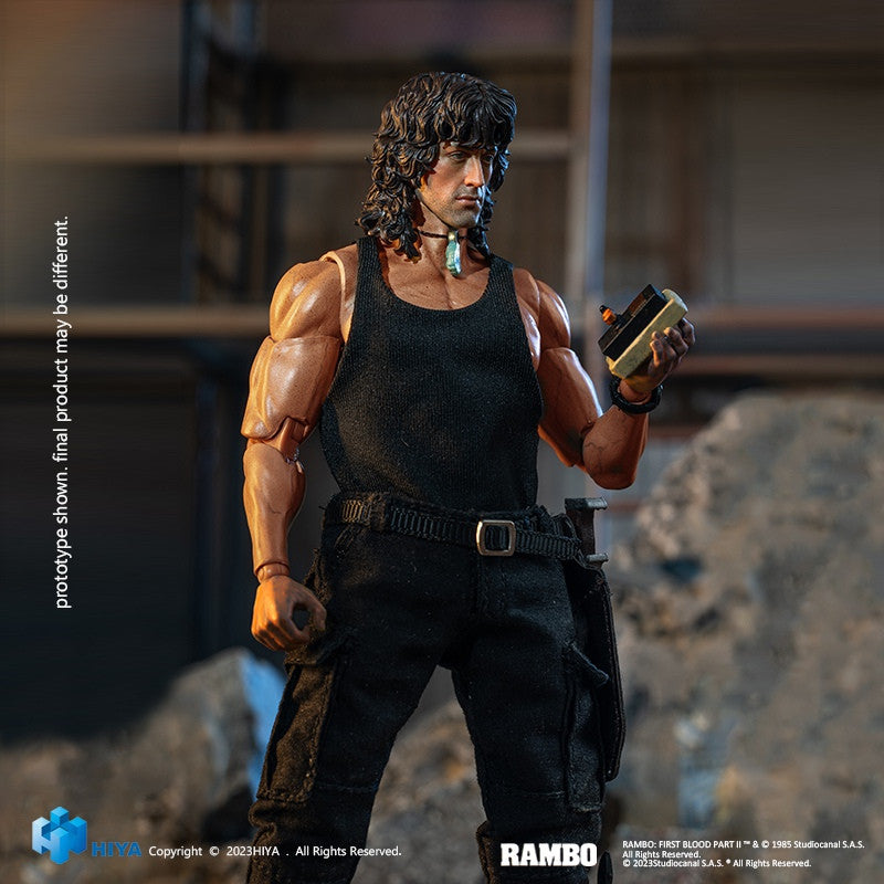 Preventa Figura John Rambo - Rambo III Exquisite Super Series marca HIYA ESR0100 escala pequeña 1/12