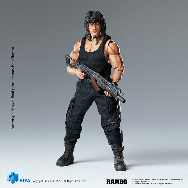 Preventa Figura John Rambo - Rambo III Exquisite Super Series marca HIYA ESR0100 escala pequeña 1/12