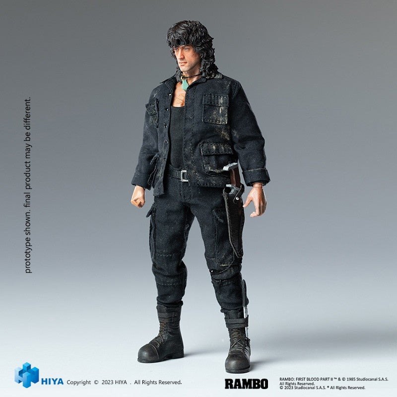 Preventa Figura John Rambo - Rambo III Exquisite Super Series marca HIYA ESR0100 escala pequeña 1/12