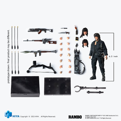 Preventa Figura John Rambo - Rambo III Exquisite Super Series marca HIYA ESR0100 escala pequeña 1/12