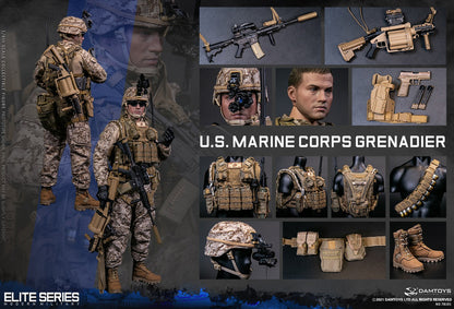Preventa Figura U.S. Marine Corps Grenadier marca Damtoys 78101 escala 1/6