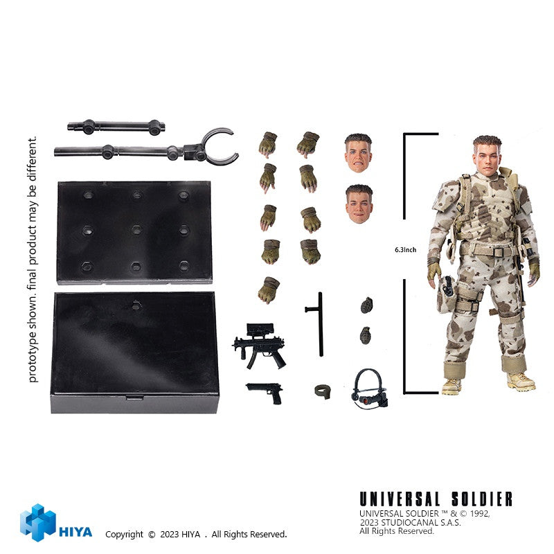 Preventa Figura Luc Deveraux (PX Previews Exclusive) - Universal Soldier - Exquisite Super Series marca HIYA ESU0253 escala pequeña 1/12