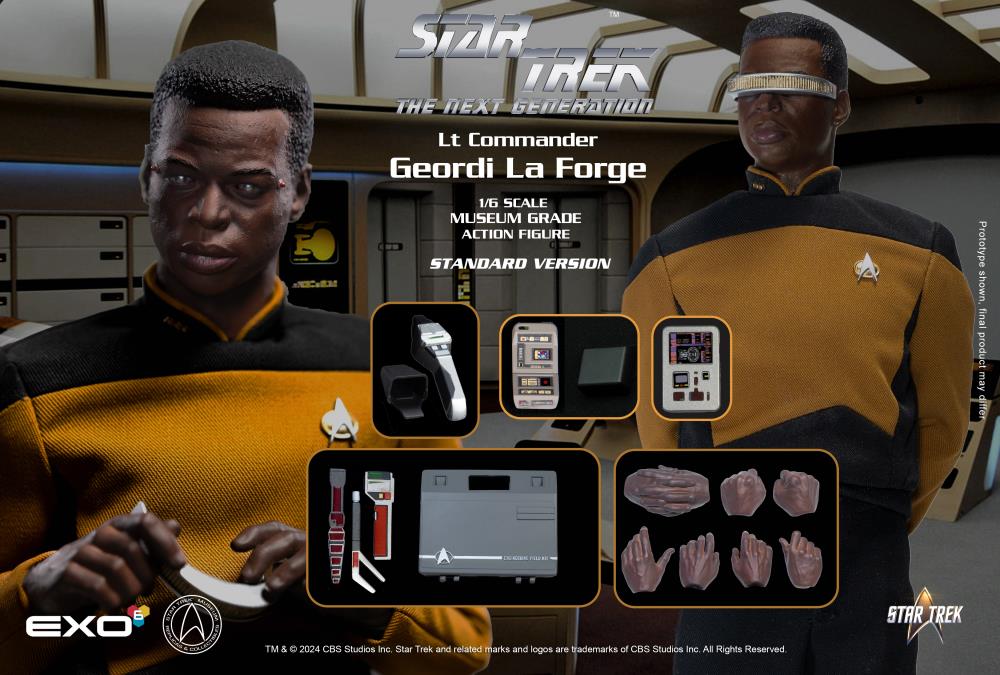 Preventa Figura Lt. Commander Geordi La Forge (Standard version) - Star Trek: The Next Generation marca EXO-6 EXO-01-018S escala 1/6