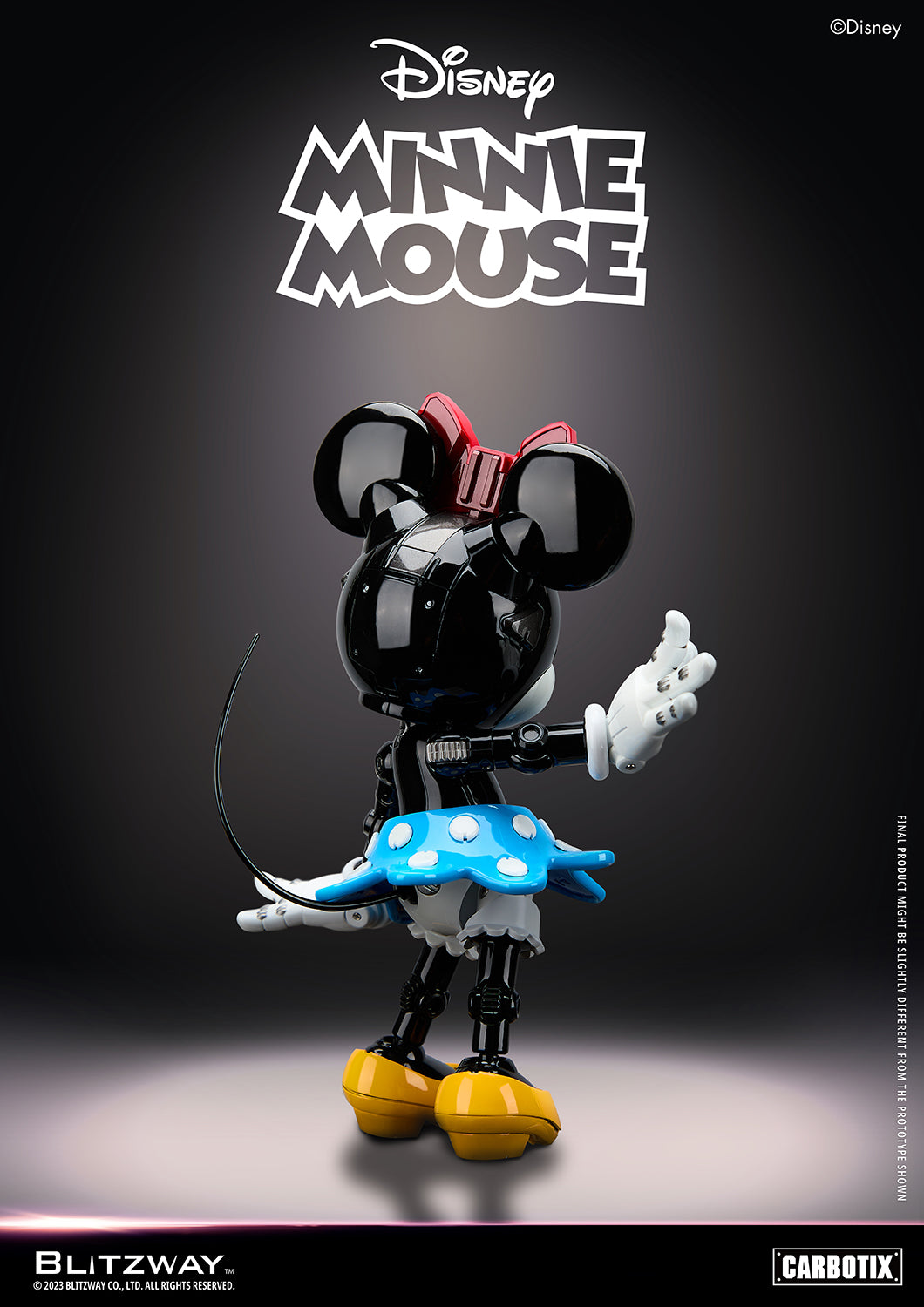 Preventa Figura Minnie Mouse (DIECAST) - Disney Carbotix Series marca Blitzway BW-CA-10505 sin escala (18.2 cm)