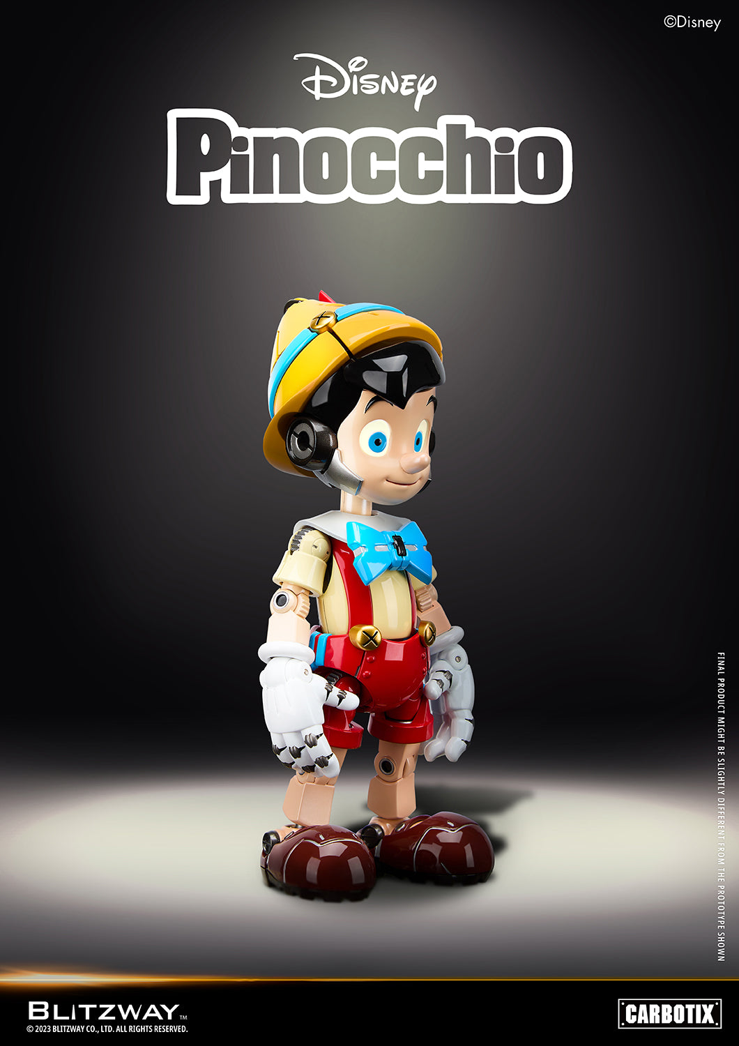 Preventa Figura Pinocchio (DIECAST) - Disney Carbotix Series marca Blitzway BW-CA-10506 sin escala (19.5 cm)