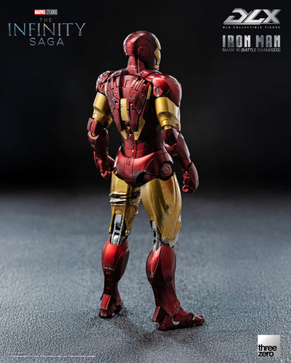 Preventa Figura DLX Iron Man Mark 6 (Battle Damage) - Avengers Infinity Saga marca Threezero 3Z0918 escala pequeña 1/12