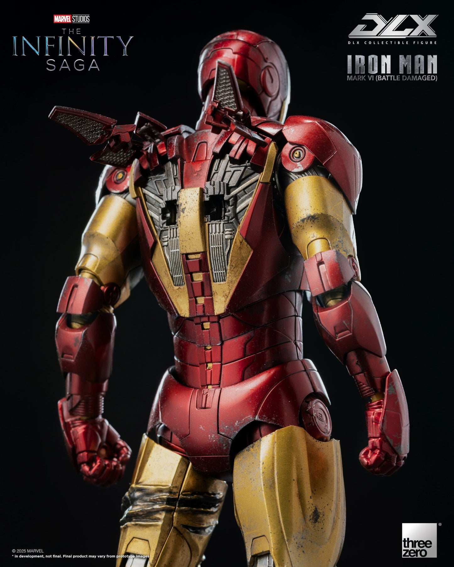 Preventa Figura DLX Iron Man Mark 6 (Battle Damage) - Avengers Infinity Saga marca Threezero 3Z0918 escala pequeña 1/12