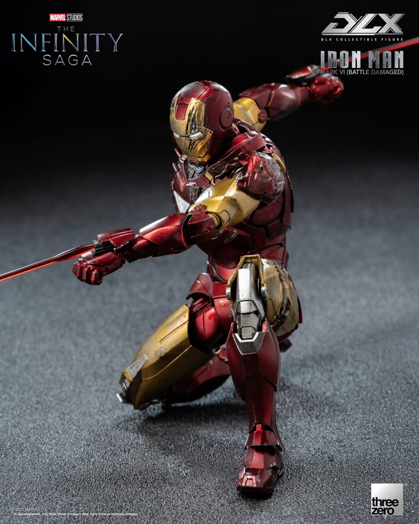 Preventa Figura DLX Iron Man Mark 6 (Battle Damage) - Avengers Infinity Saga marca Threezero 3Z0918 escala pequeña 1/12