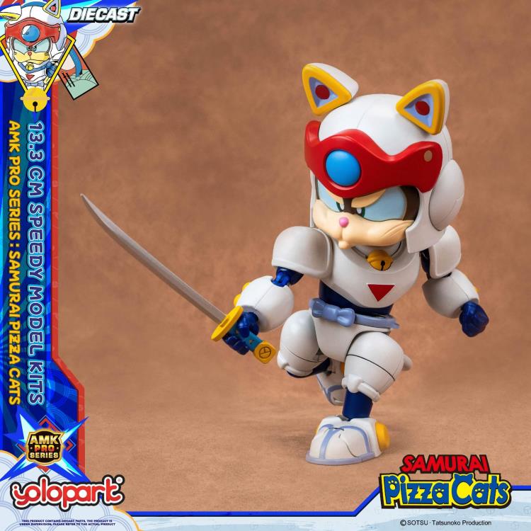 Preventa Figura Speedy (set doble) (Diecast)- Samurai Pizza Cats - AMK PRO Series - Model Kit marca Yolopark