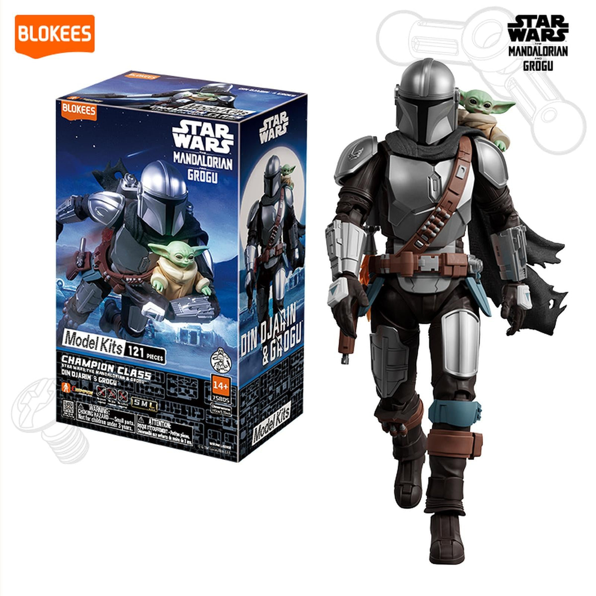 EN STOCK Figuras The Mandalorian & Grogu - Star Wars: The Mandalorian & Grogu - Champion Class 05 - Model Kit marca Blokees