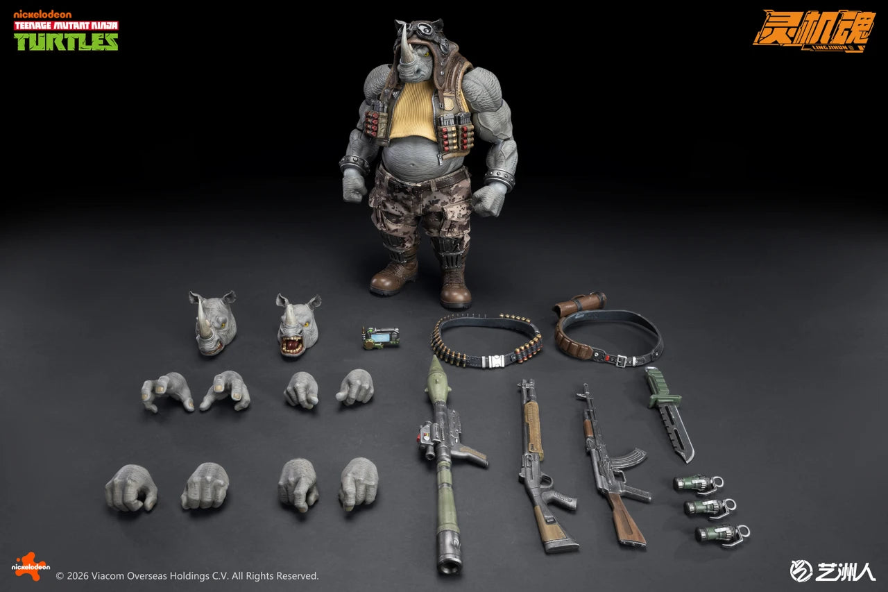 Preventa Figura Rocksteady - TMNT marca LINGJIHUN LJ004A escala 1/12